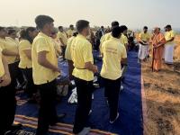 New Year sunrise at Kembre Hill with H.H. Swamiji - Kara Seva Shivir - SCM Shirali - 2025 - Day 5 (1 Jan 2026)